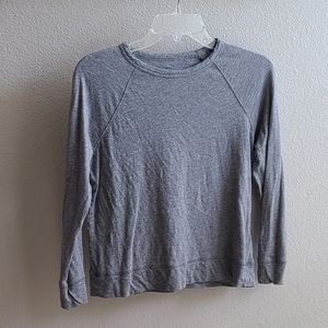 Banana Republic Slub Raglan long sleeve shirt, small petite, heather grey